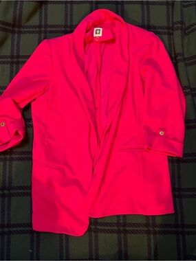 Bright Pink Women's Open-Front Blazer